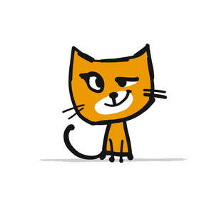 滑稽的小猫, 草图为您的设计