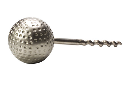 一个高尔夫球球特写形螺旋开瓶器