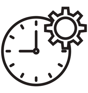 项目工期时间管理线隔离矢量图标可以很容易地修改和编辑照片