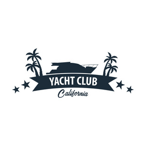游艇俱乐部和帆船运动标志, 标签, 标志和设计 el