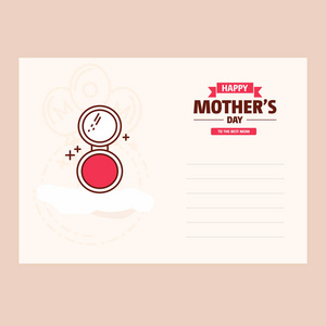 母亲节快乐排版设计贺卡, 矢量, 插图