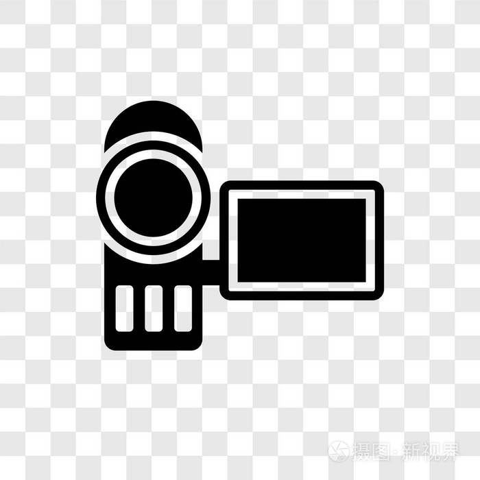 摄像机矢量图标隔离在透明背景上摄像机透明徽标概念