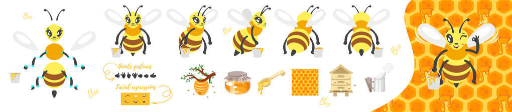 蜜蜂可爱字符动画