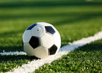 足球游戏, 训练, 爱好概念.具有复制空间照片