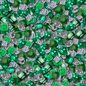 钻石和祖母绿的无缝纹理平铺图片
