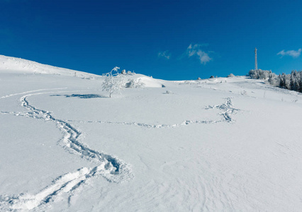 冬白霜树, 塔和雪堆 