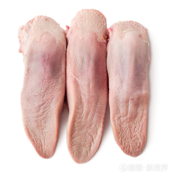 孤立的生牛肉舌头