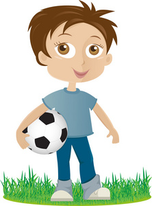 卡通双手抱球图片