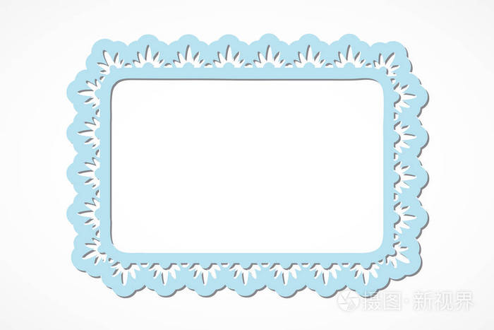 蓝色华丽长方形框架