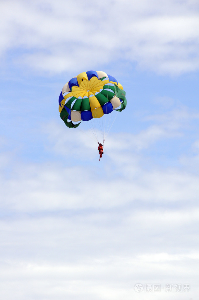 云吊索的圆顶的降落伞天空体育,夏日天空空气其余竞争女孩我喜欢照片-