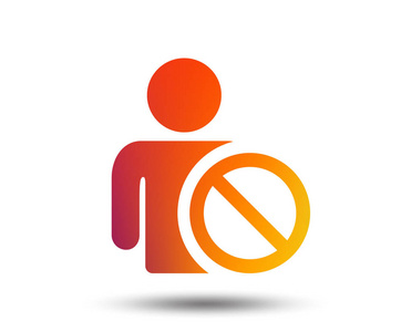 黑名单白色背景上的黑名单符号图标照片