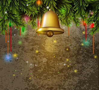 圣诞节背景与装饰树