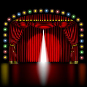 舞台红帘图片