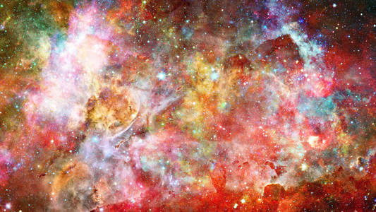 星云和恒星在太空深处，神秘的宇宙