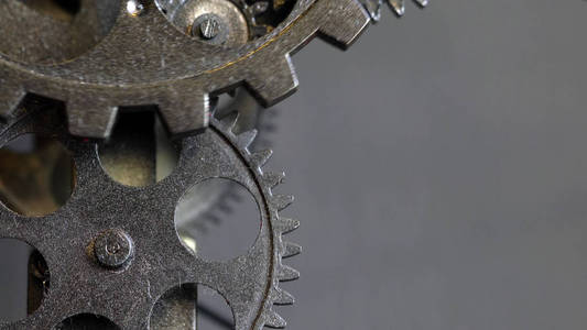 复古生锈的机械时钟齿轮图片
