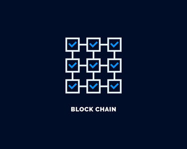 Blockchain 矢量图标轮廓样式