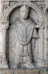 st. geminianus, wiligelmo 追随者的低音浮雕, 王子门, 摩德纳大教堂, 意大利