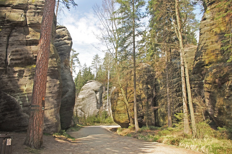 莫纳德诺克岩石在skalne新城ardspach捷克共和国