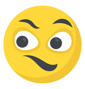 一个心烦意乱的笑脸, 疲倦的表情通过 emoji 表情