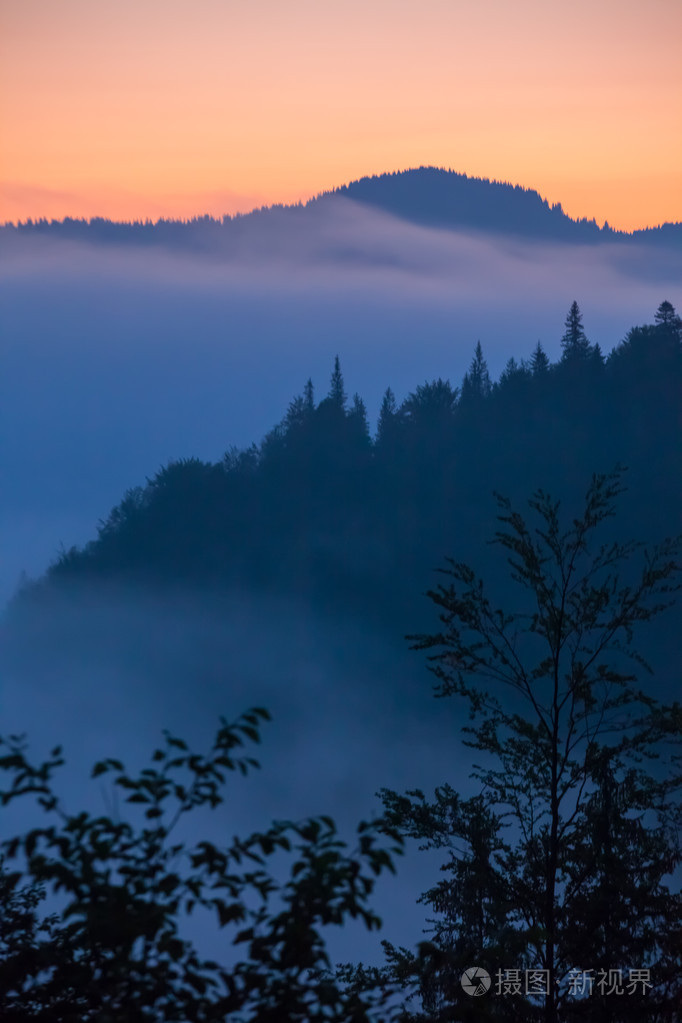雾和云山山谷风景