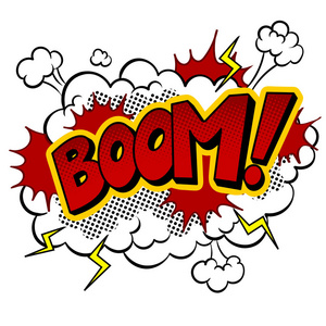 宋版书颜体字boom 字漫画书流行艺术矢量插画照片