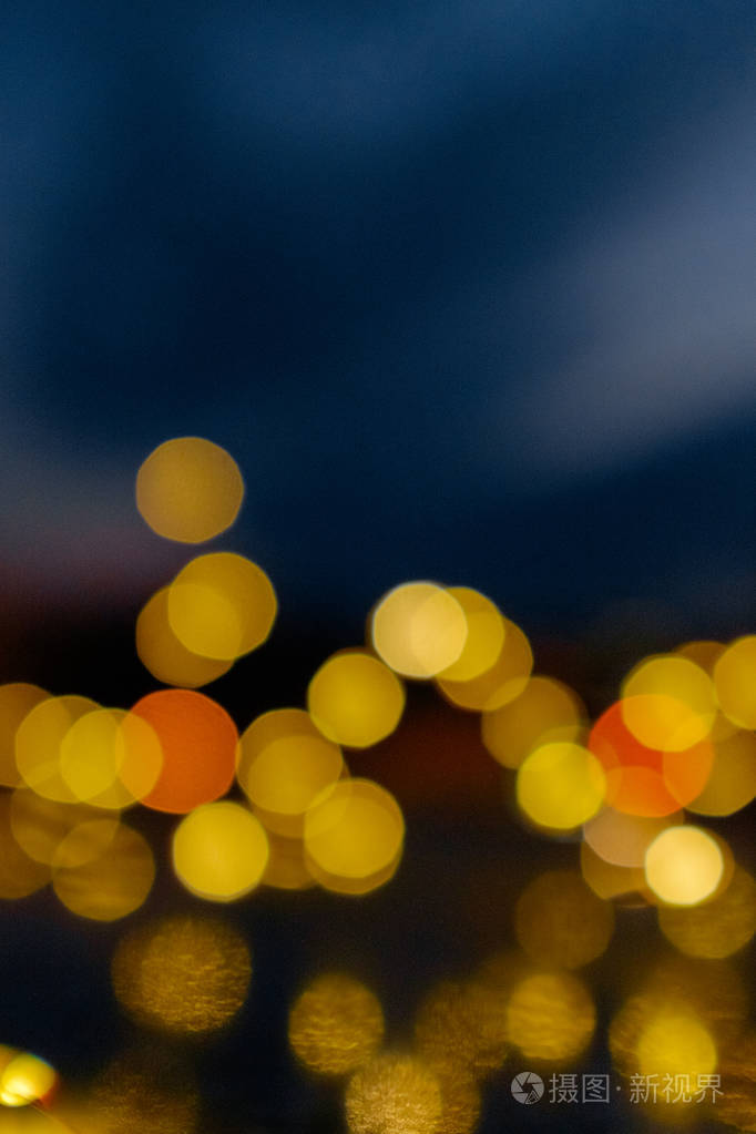散景天空模糊的灯光