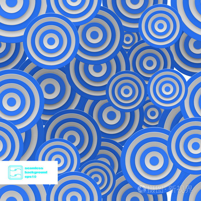 抽象的无缝环形图案.矢量