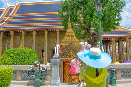 曼谷，泰国   7 月 5 日 旅游周围扫管笏 phrakeaw，诺亚