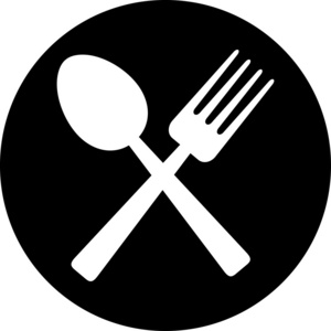 洋芋叉叉叉叉和勺子食品图标食品符号照片