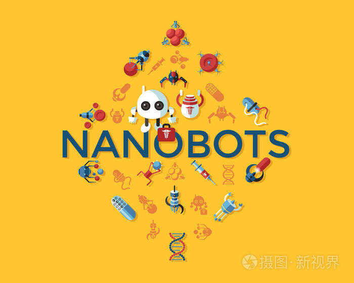 数字智能医学纳米机器人概念对象