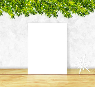 带空白纸张矢量的圣诞节背景图片