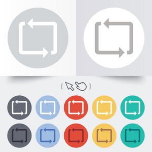 重复图标.循环符号.刷新标志插画