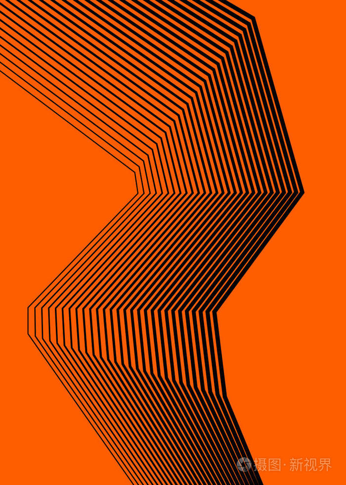 抽象背景多条折线从厚到 thin42