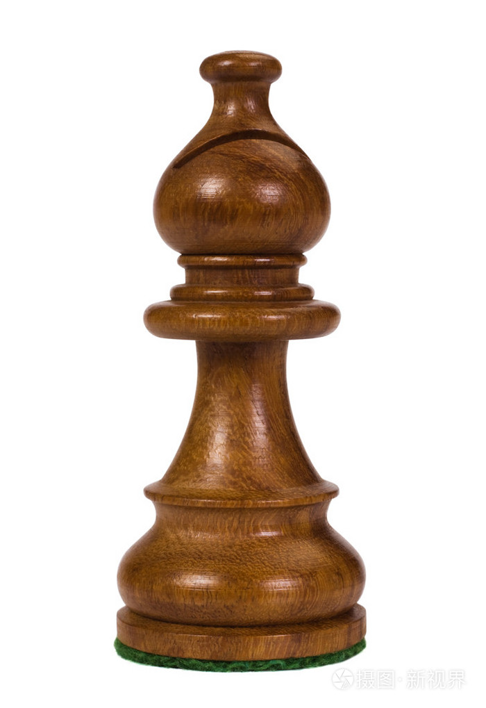 主教国际象棋棋子的特写镜头