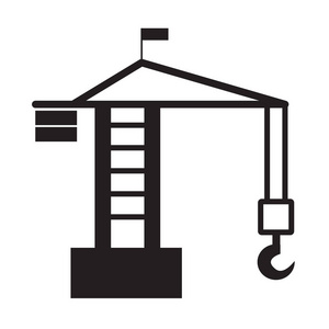 起重机在背景上图片