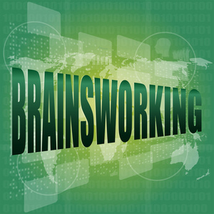 word brainsworking 触摸屏幕技术背景上