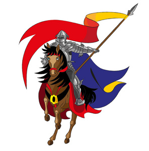 骑士马术︰ 车手与湾的马在跳秀,白色背景上孤立条顿骑士骑马属马的