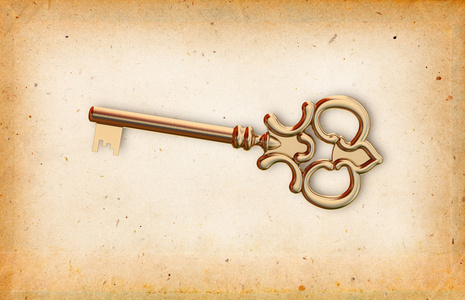 关于旧纸张纹理的金钥匙图片