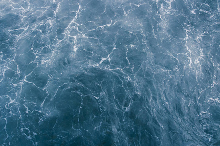 抽象蓝色海水与白色泡沫为背景, 美丽