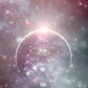 太空尘埃中未知的梦幻行星, 天文3d 插图