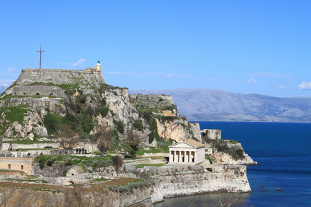 在希腊科孚岛的老堡垒