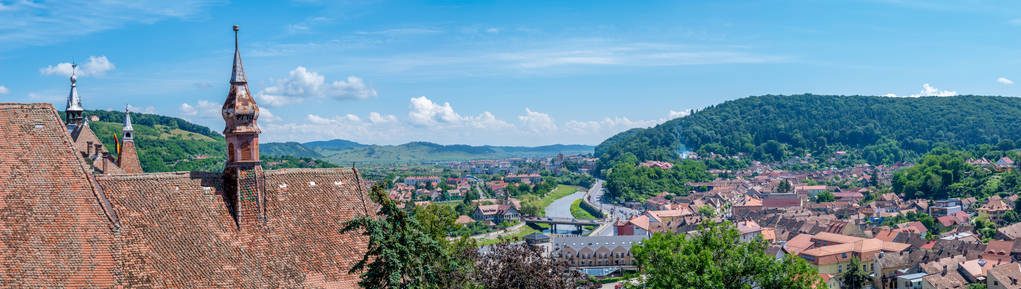 从钟楼看 Sighisoara 全景