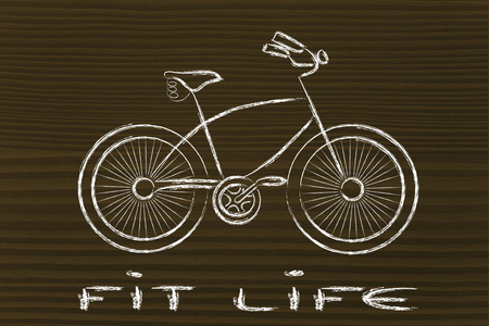 一辆自行车，象征着积极和可持续生活的设计