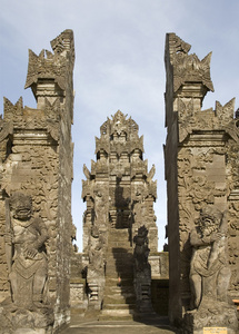 巴厘岛庙，普拉 maduwe 卡廊