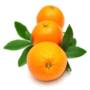 橙色水果与叶