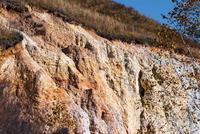 古海洋沉积岩的产量sipuniha的河流iskitim区新西伯利亚地区西