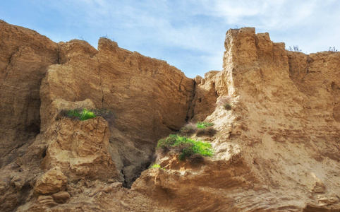 峡谷形成从沙子和黏土