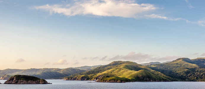 俄罗斯度假区的日本海的全景