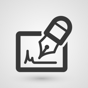 黑色的签名图标照片