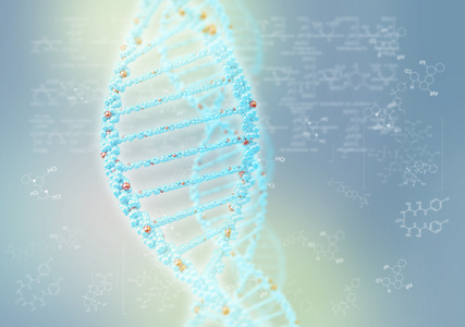 dna 螺旋结构的彩色背景